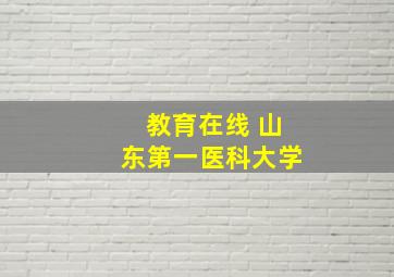 教育在线 山东第一医科大学